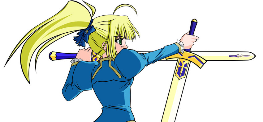 artoria pendragon and saber (fate and 1 more) drawn by iganseijin