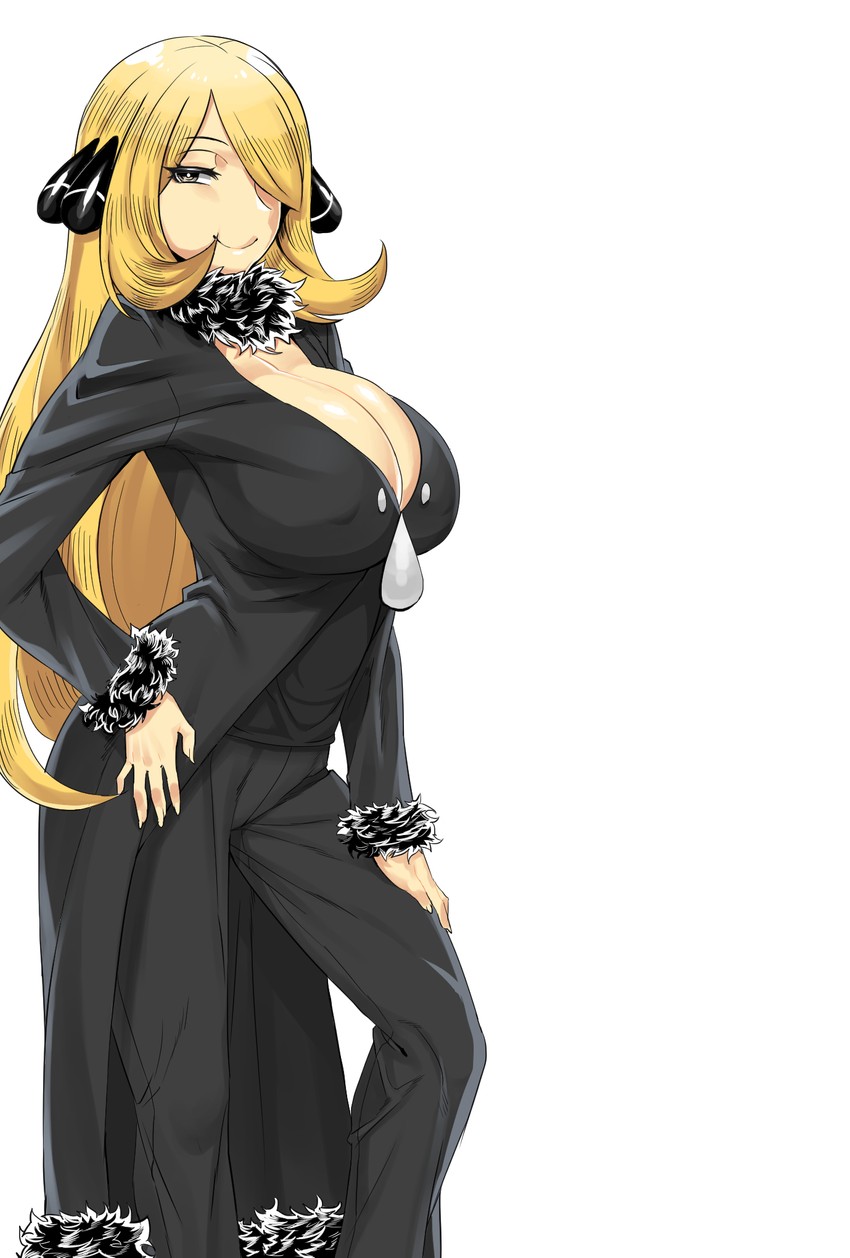 cynthia (pokemon and 1 more) drawn by matsuri_(araiyuutoo)