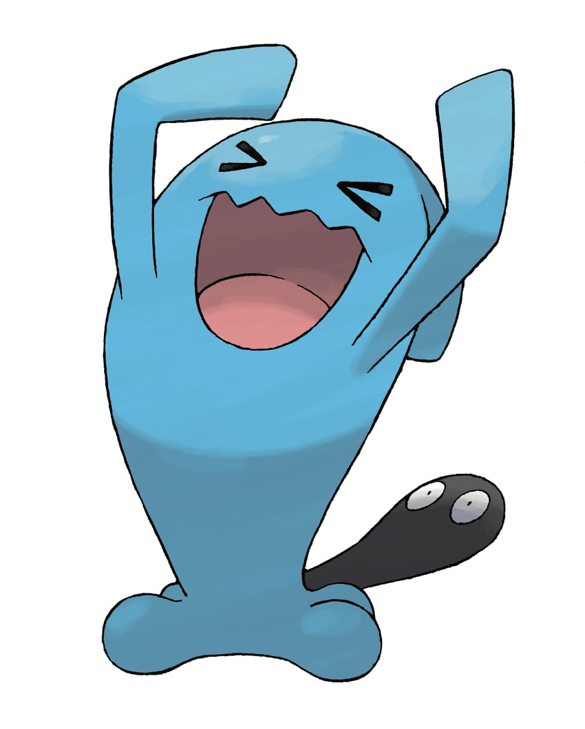 wobbuffet (pokemon and 1 more) drawn by sugimori_ken