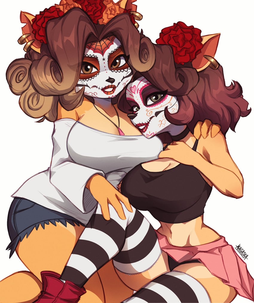 alyssa bandicoot and mia bandicoot (original and 1 more) drawn by magaska