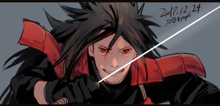 uchiha madara (naruto and 1 more) drawn by zifletts