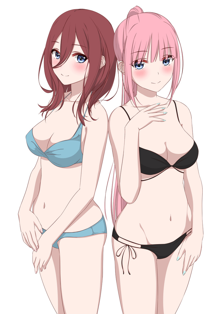 nakano nino and nakano miku (go-toubun no hanayome) drawn by tako_suzume