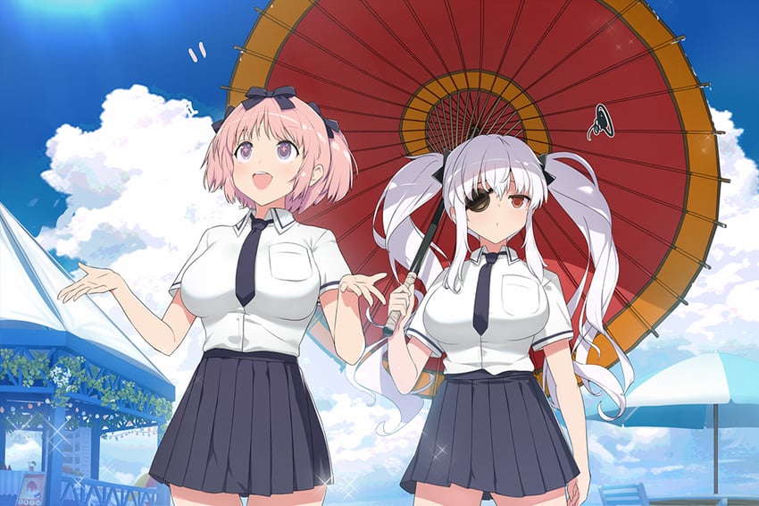 hibari and yagyu (senran kagura and 1 more) drawn by yaegashi_nan