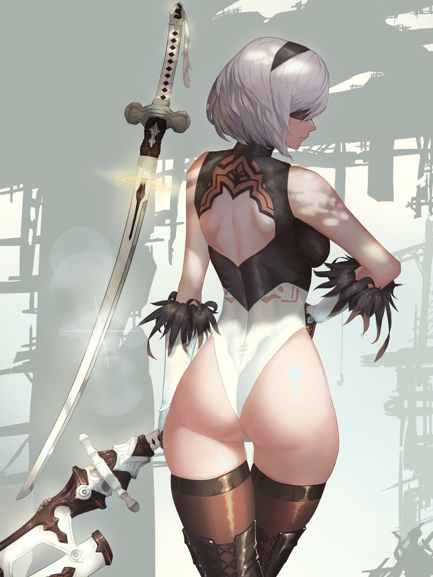 2b (nier and 1 more) drawn by un_lim