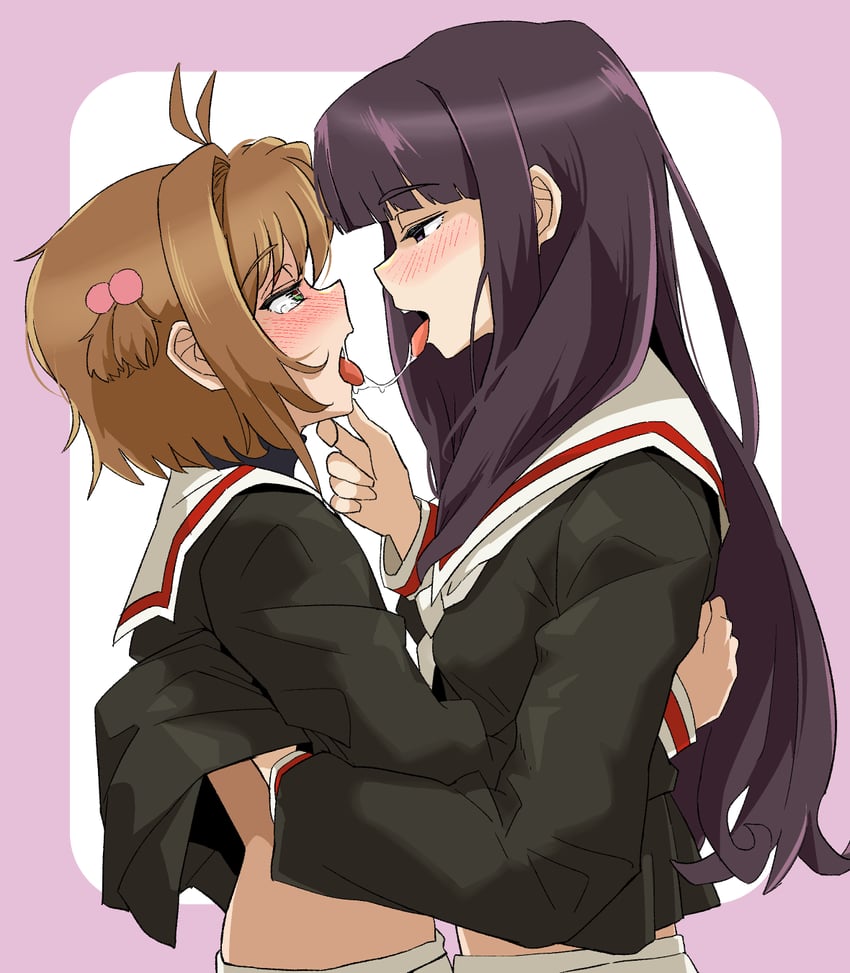 kinomoto sakura and daidouji tomoyo (cardcaptor sakura) drawn by gzz