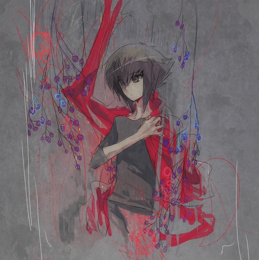 yuki judai (yu-gi-oh! and 1 more) drawn by moribuden