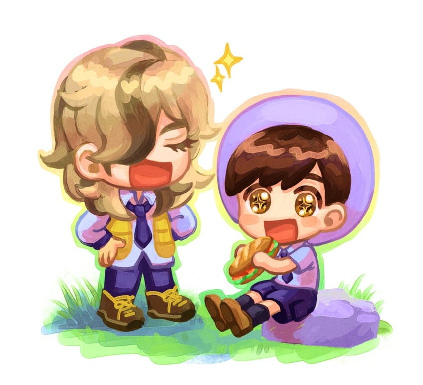 florian and arven (pokemon and 1 more) drawn by gifunohu