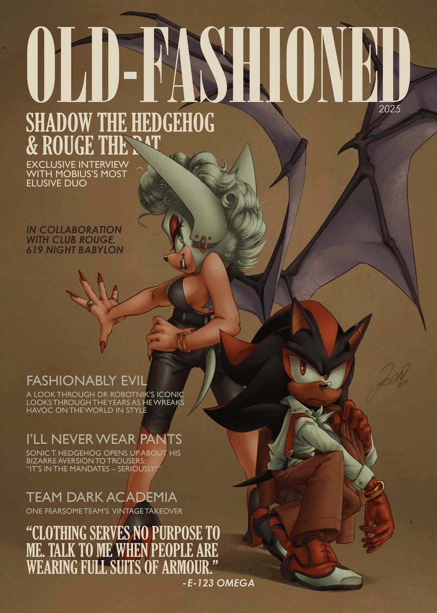 shadow the hedgehog and rouge the bat (sonic and 1 more) drawn by orion_(sharpedgedfool)