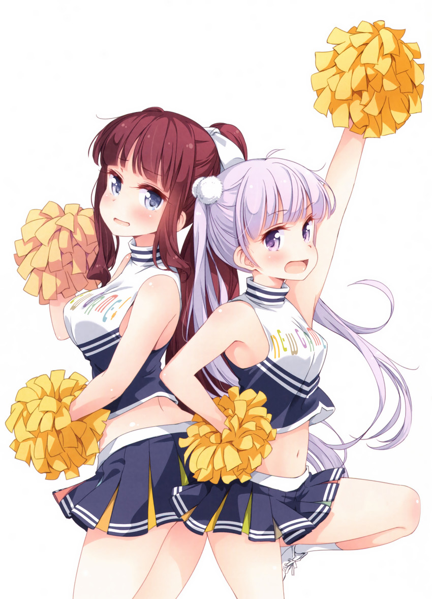 suzukaze aoba and takimoto hifumi (new game!) drawn by tokunou_shoutarou