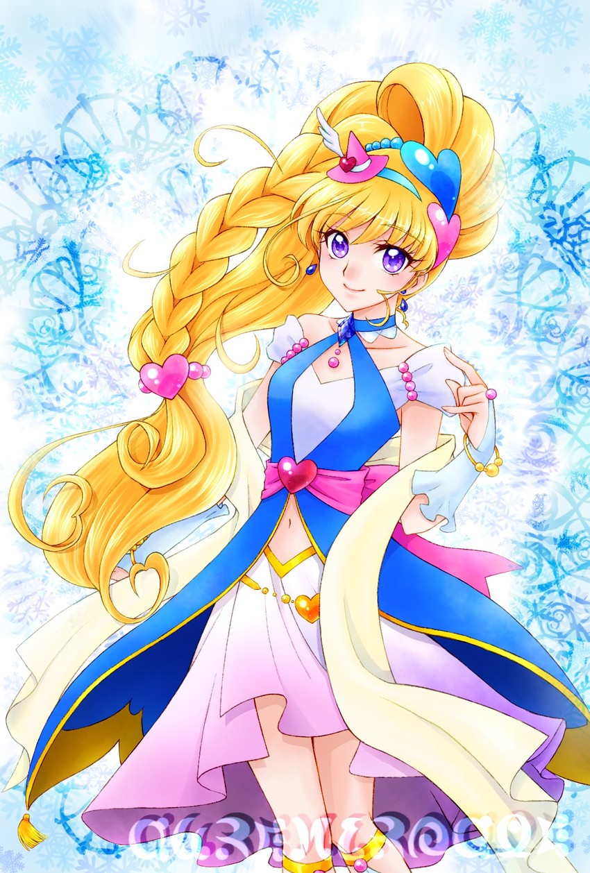 asahina mirai and cure miracle (precure and 1 more) drawn by aizen_(syoshiyuki)