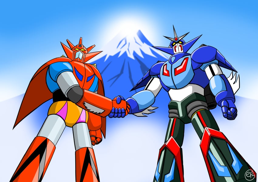 getter dragon and neo getter-1 (getter robo and 2 more) drawn by epsilongundam