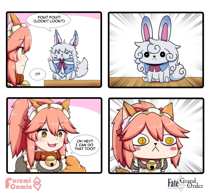 tamamo, tamamo cat, and fou (fate and 1 more) drawn by keita_naruzawa