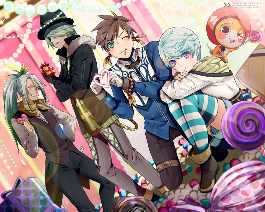 sorey, mikleo, phoenix, zaveid, and dezel (tales of and 1 more) drawn by monicanc
