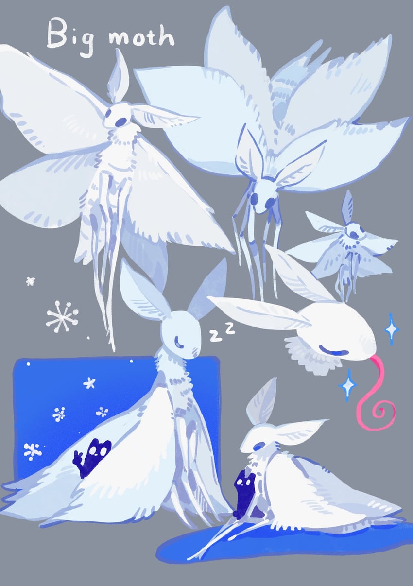 watcher and big moth (rain world) drawn by sanngo_35
