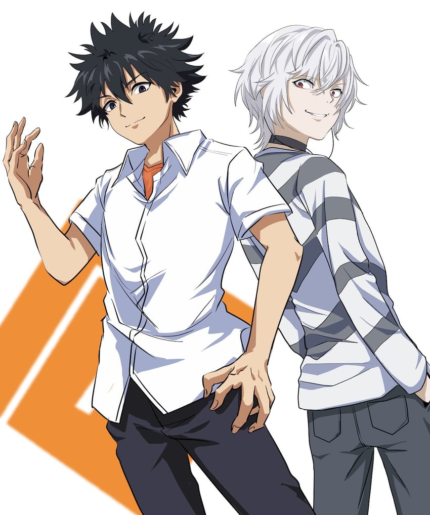 kamijou touma and accelerator (toaru majutsu no index and 1 more) drawn by soy_shota