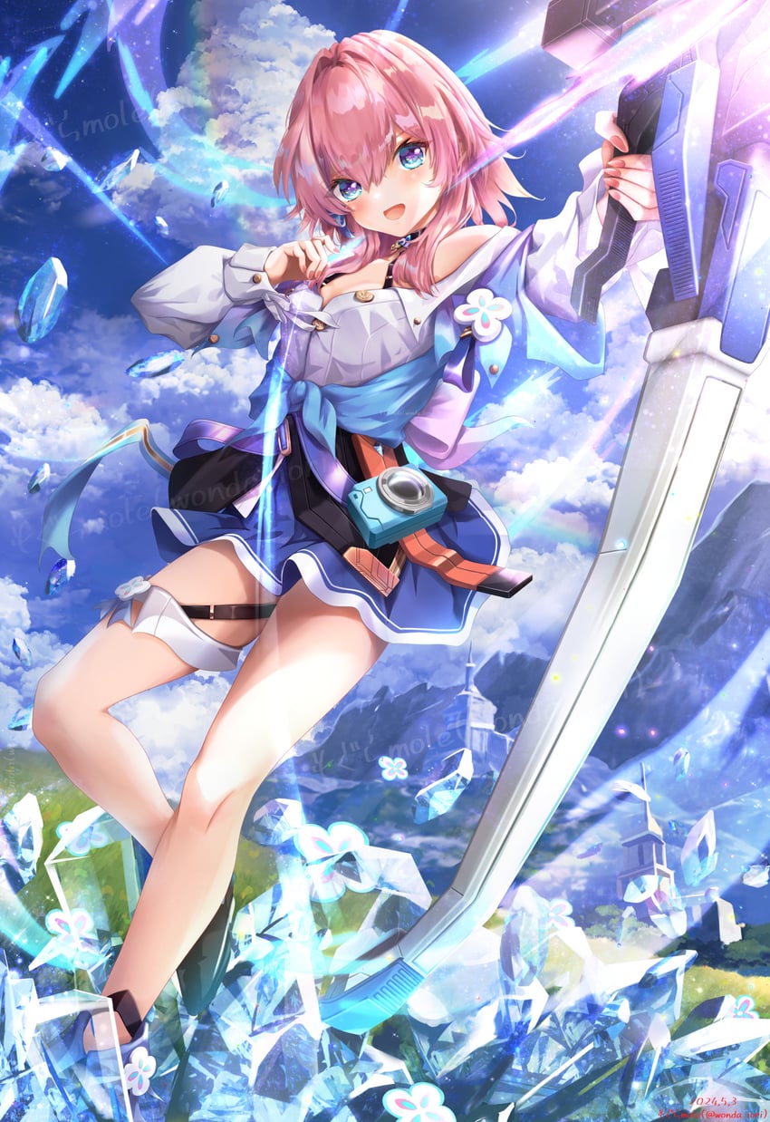 march 7th (honkai and 1 more) drawn by wonda_iori
