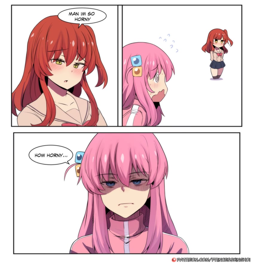 gotoh hitori and kita ikuyo (bocchi the rock!) drawn by hinghoi