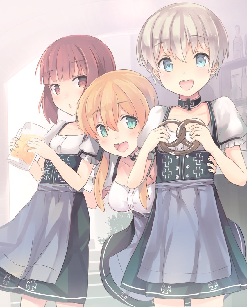 prinz eugen, z1 leberecht maass, and z3 max schultz (kantai collection) drawn by isegawa_yasutaka