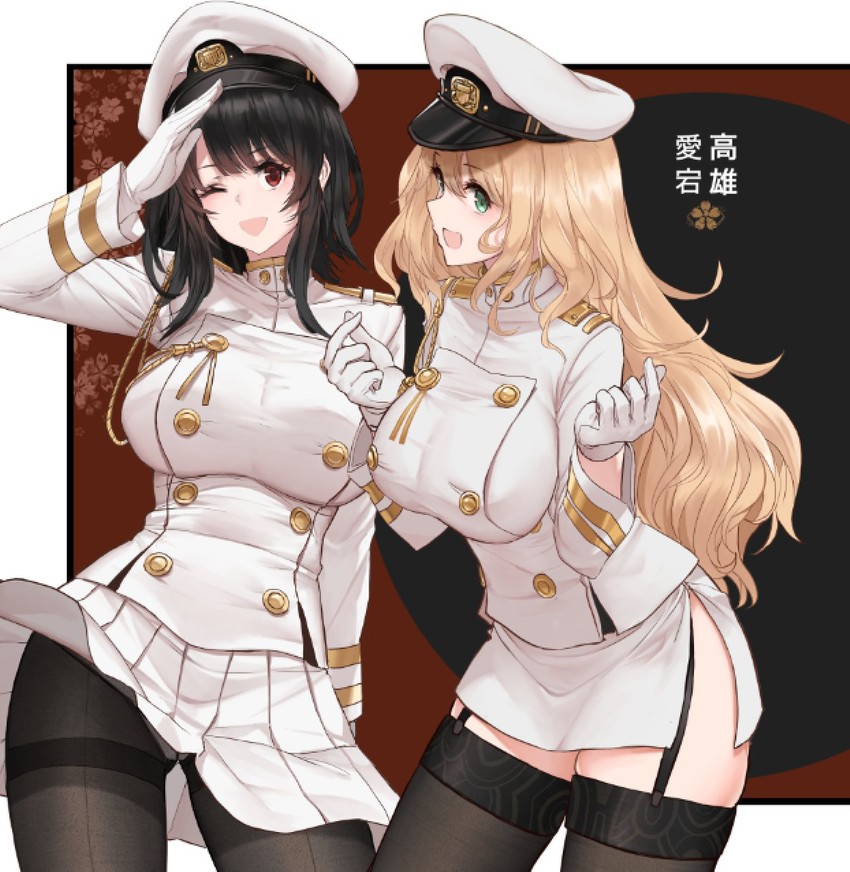 atago and takao (kantai collection and 1 more) drawn by dishwasher1910