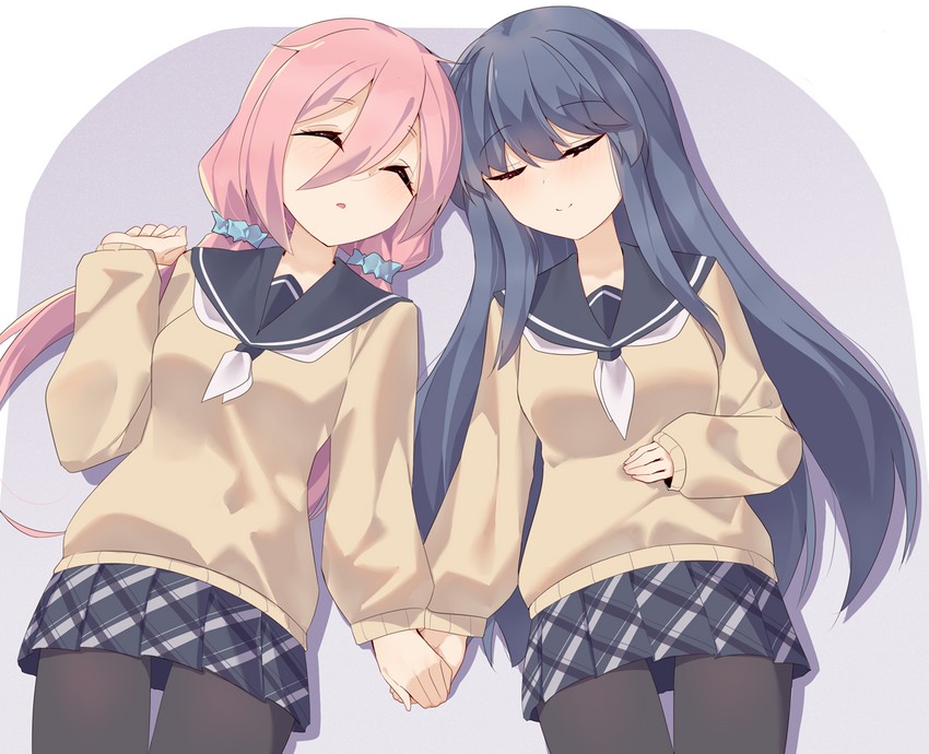 shima rin and kagamihara nadeshiko (yurucamp) drawn by ddt_(darktrident)