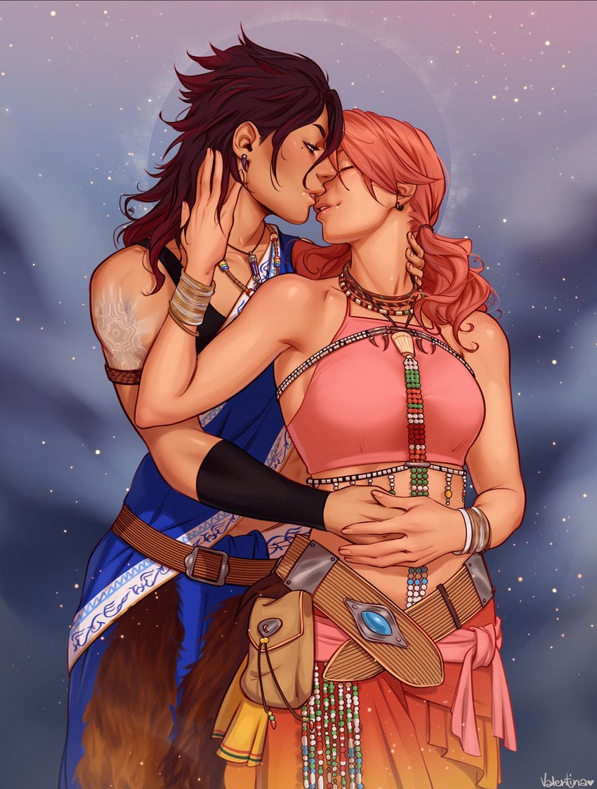 oerba dia vanille and oerba yun fang (final fantasy and 1 more) drawn by valentina_tavolilla
