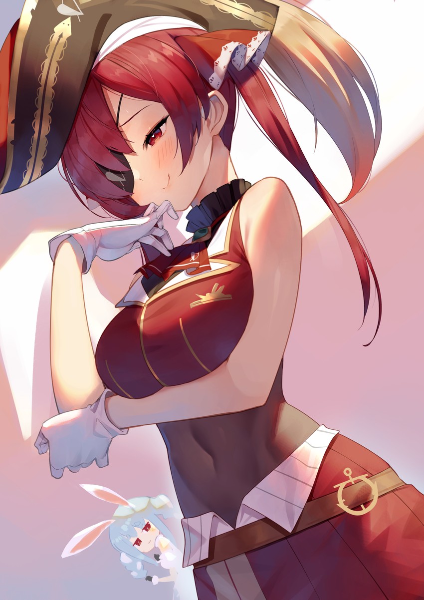 houshou marine and usada pekora (hololive) drawn by scottie_(phantom2)