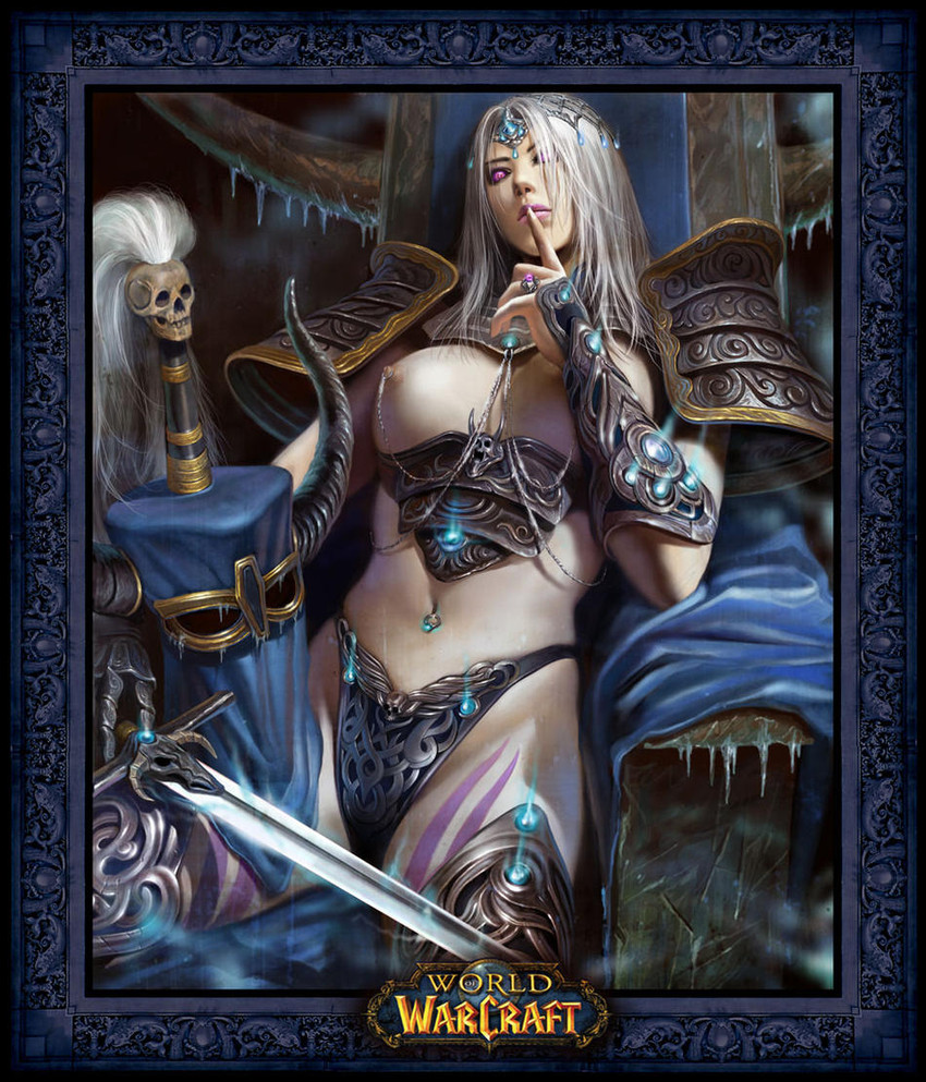 death knight and lady blaumeux (warcraft and 1 more) drawn by azazel1944