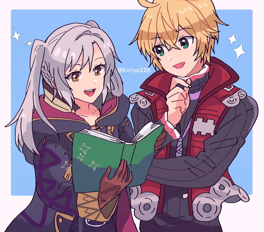 female robin and shulk (fire emblem and 5 more) drawn by kiriya_(552260)