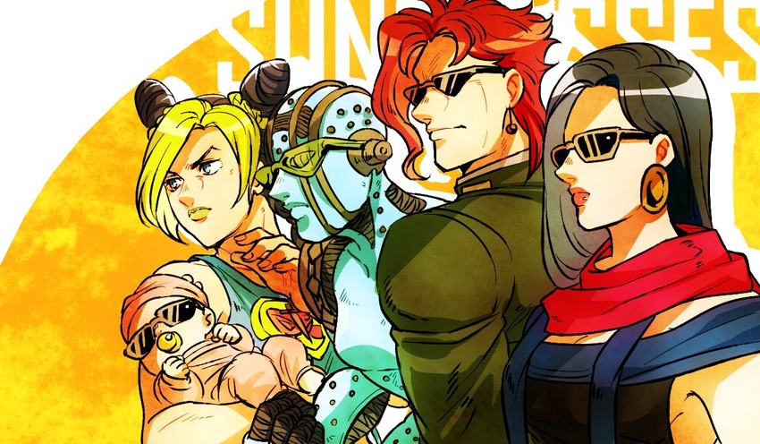 kujo jolyne, kakyoin noriaki, lisa lisa, stone free, and shizuka joestar (jojo no kimyou na bouken and 4 more) drawn by imaru_(yashiro19950425)