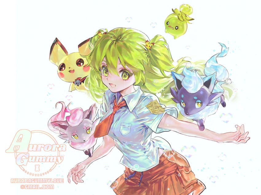 pichu, hisuian zorua, and smoliv (pokemon and 1 more) drawn by auroragummy