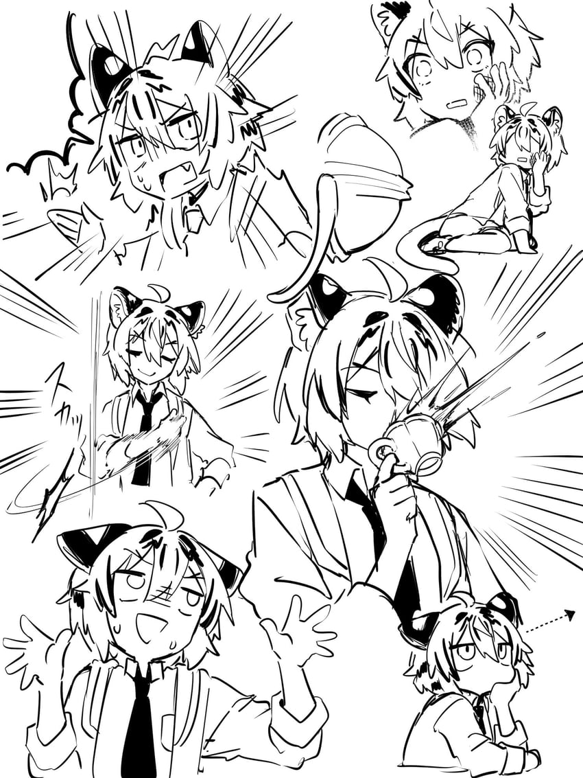 cellien and maltese tiger (kemono friends and 1 more) drawn by natto_nigi
