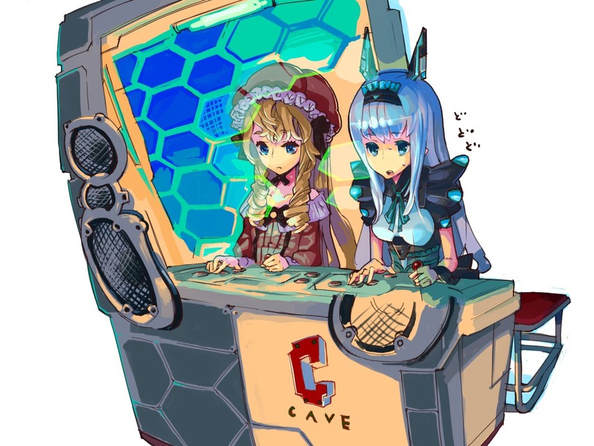 maria and shotia (dodonpachi and 3 more) drawn by 12_(xaenedju)
