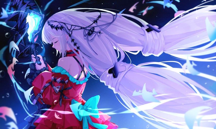 skadi and skadi the corrupting heart (arknights) drawn by yorurui_sansan