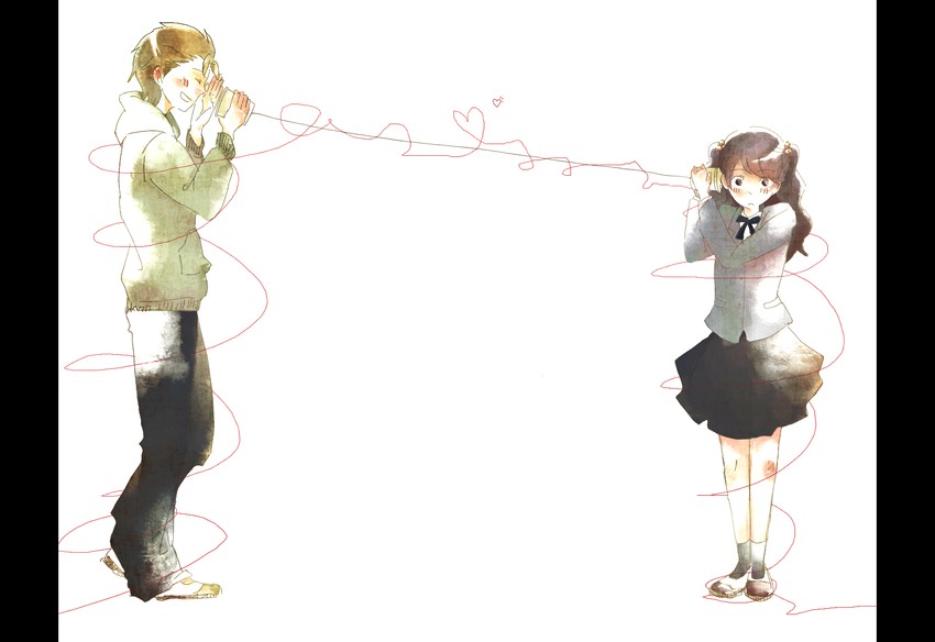 tachibana chizuru and satou masaki (kimi to boku) drawn by tbk4