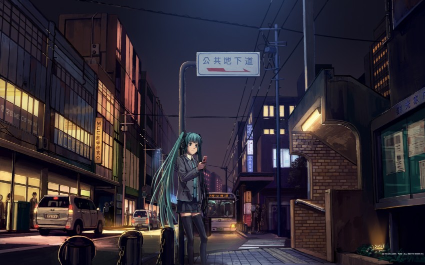 hatsune miku (vocaloid and 1 more) drawn by fo~do
