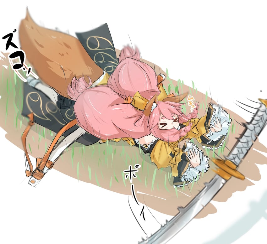 tamamo and tamamo aria (fate and 1 more) drawn by rexeig