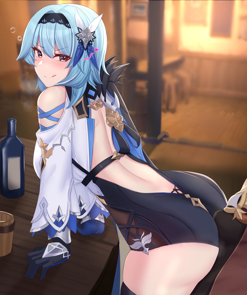 aether and eula (genshin impact) drawn by bobobo1345
