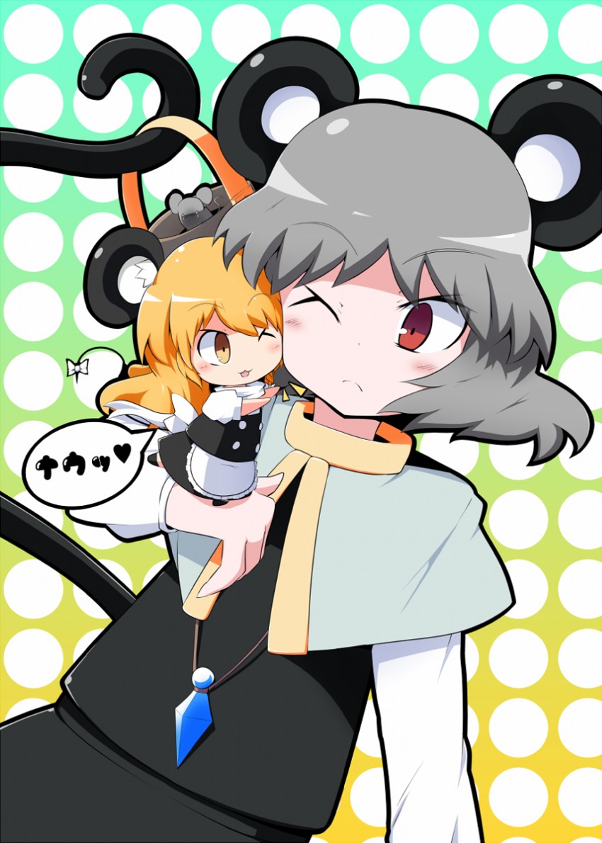 kirisame marisa, nazrin, and mouse marisa (touhou) drawn by akagi_(sk0127aho)