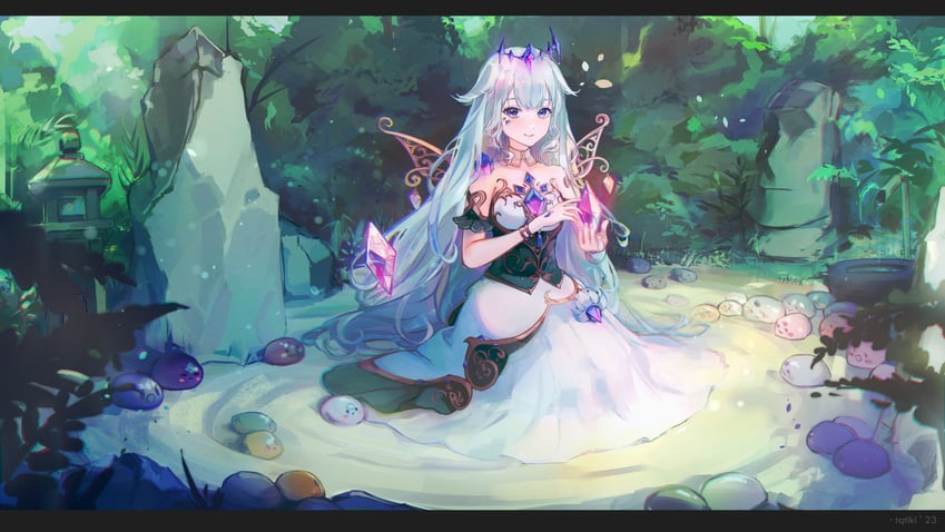 koseki bijou and pebble (hololive and 1 more) drawn by tqtiki