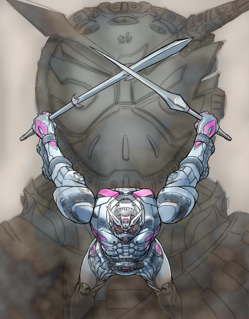 ohma zi-o and another zi-o (kamen rider and 1 more) drawn by huujyu