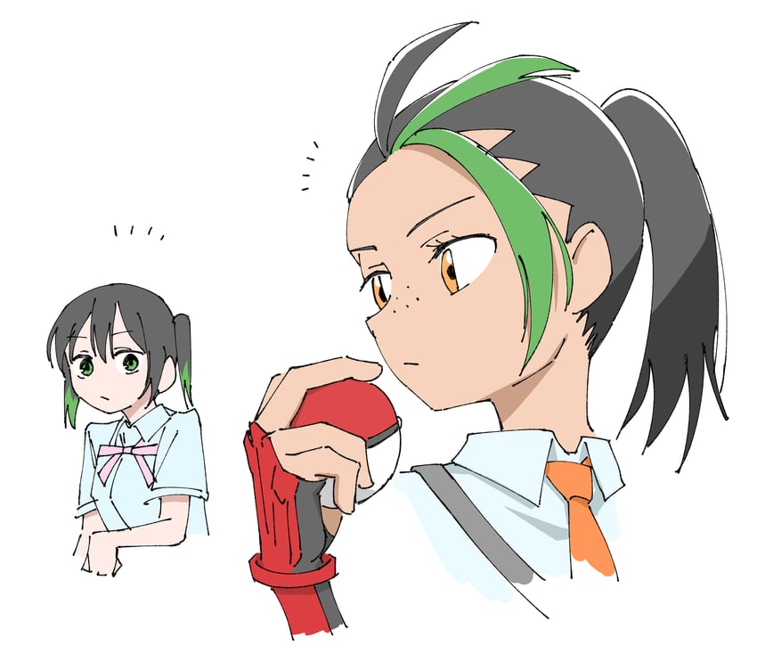 takasaki yu and nemona (pokemon and 3 more) drawn by haruruhaharur