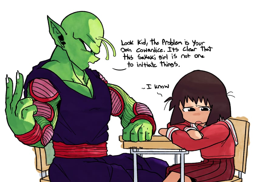 piccolo and kaori (dragon ball and 1 more) drawn by woolskullman