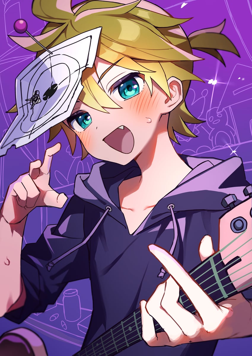kagamine len (vocaloid and 1 more) drawn by aruminsuko