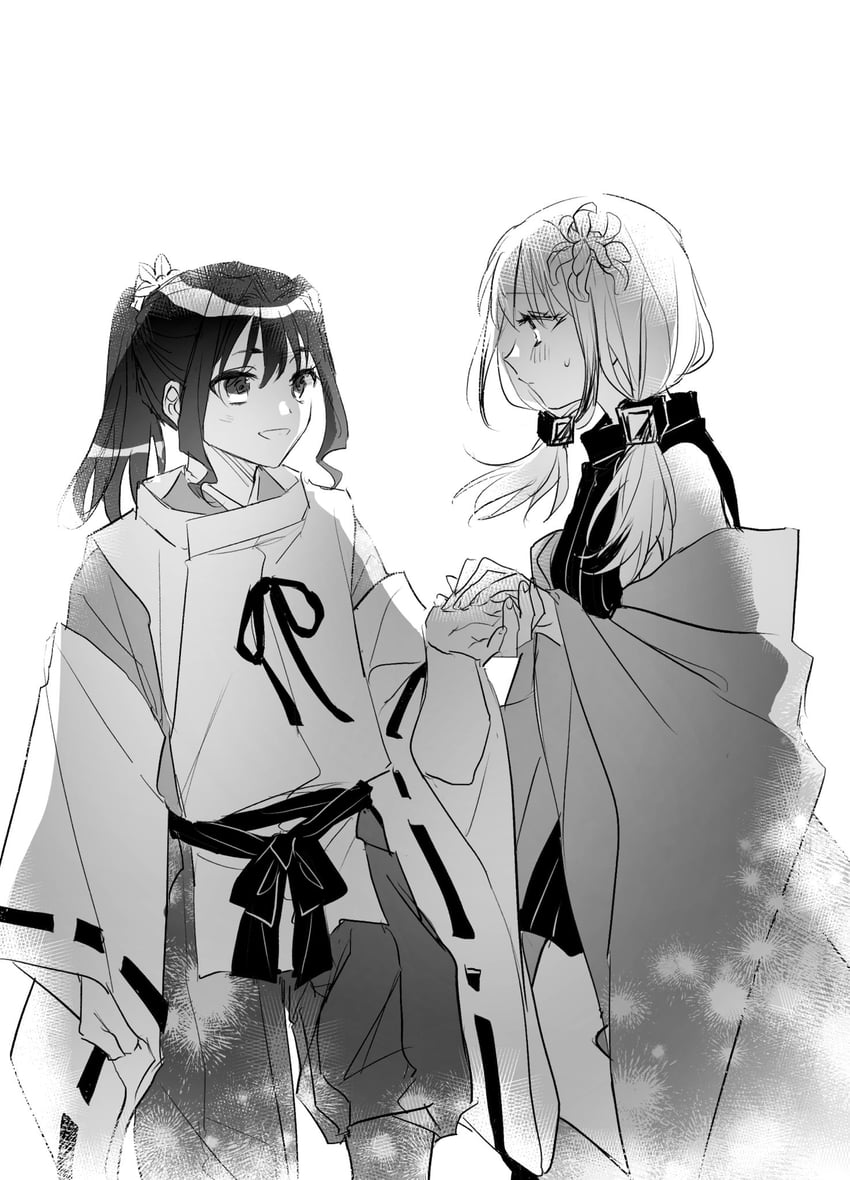 houjou tokiyuki and sasaki mima (nige jouzu no wakagimi) drawn by kuromiya_yuneko