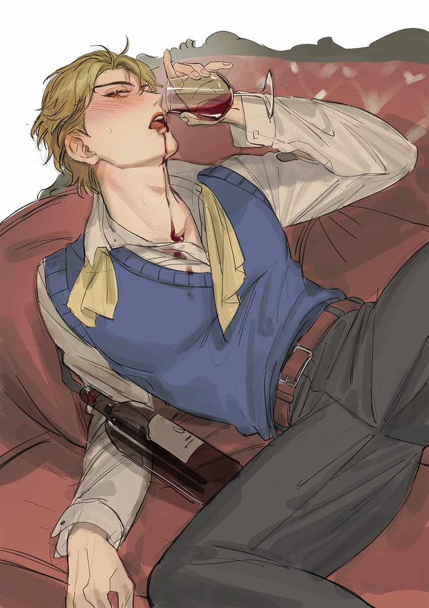 dio brando (jojo no kimyou na bouken and 1 more) drawn by bustersiri