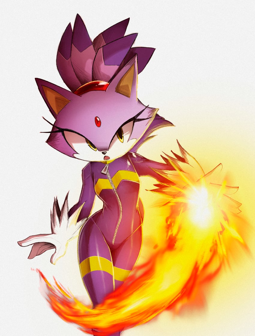 blaze the cat (sonic and 2 more) drawn by souldroids