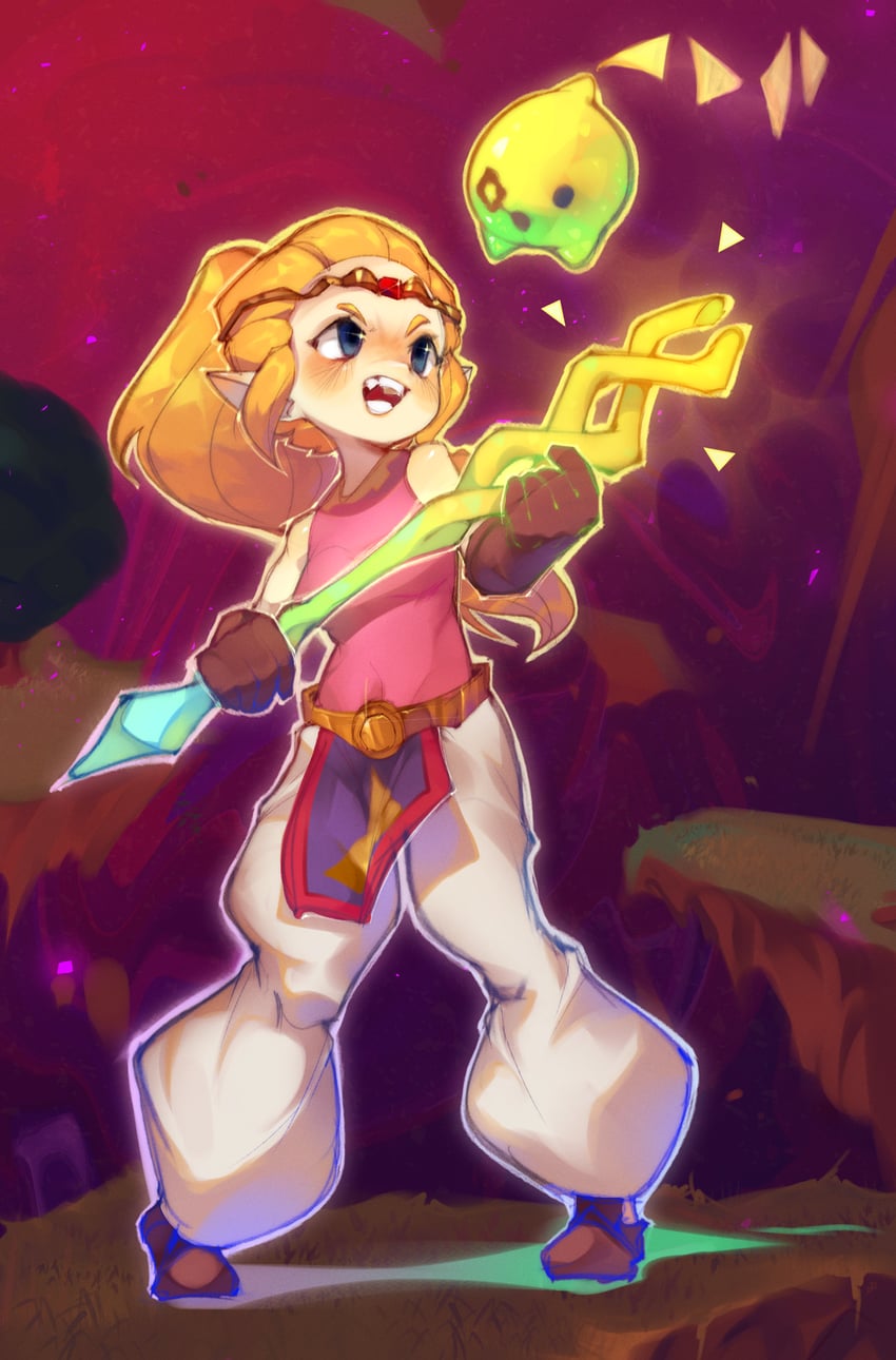 princess zelda and tri (the legend of zelda and 1 more) drawn by onimiere