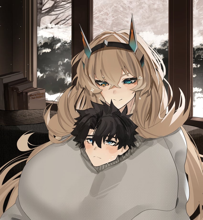 fujimaru ritsuka and barghest (fate and 1 more) drawn by obazzotto