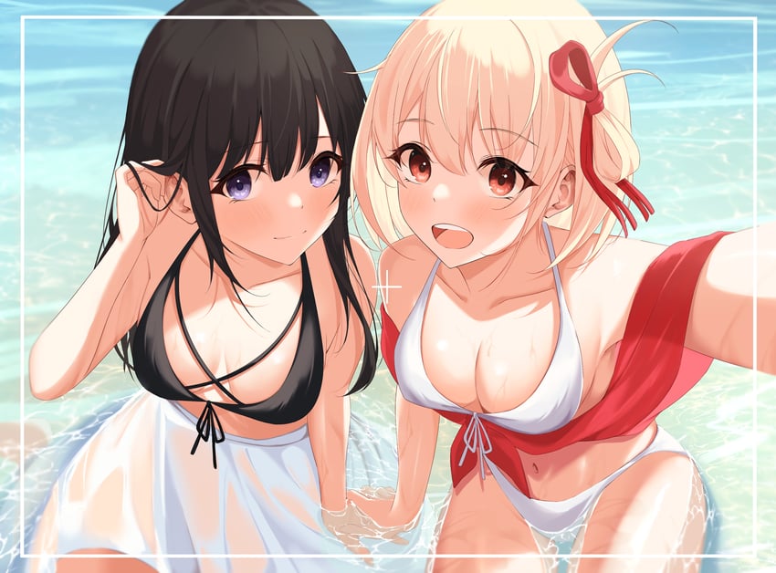 nishikigi chisato and inoue takina (lycoris recoil) drawn by cathy_idx
