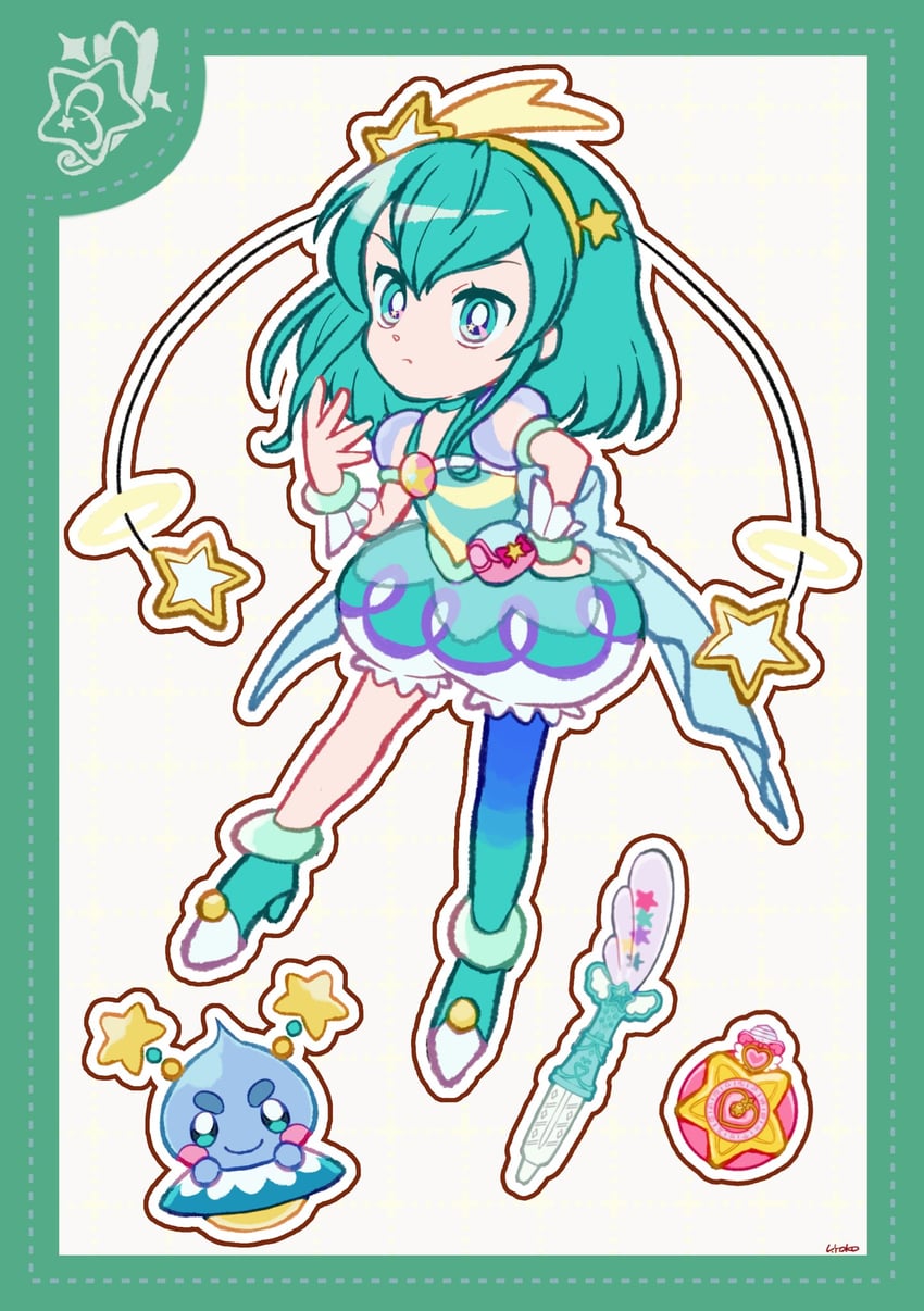 hagoromo lala, cure milky, and prunce (precure and 1 more) drawn by uwded_207